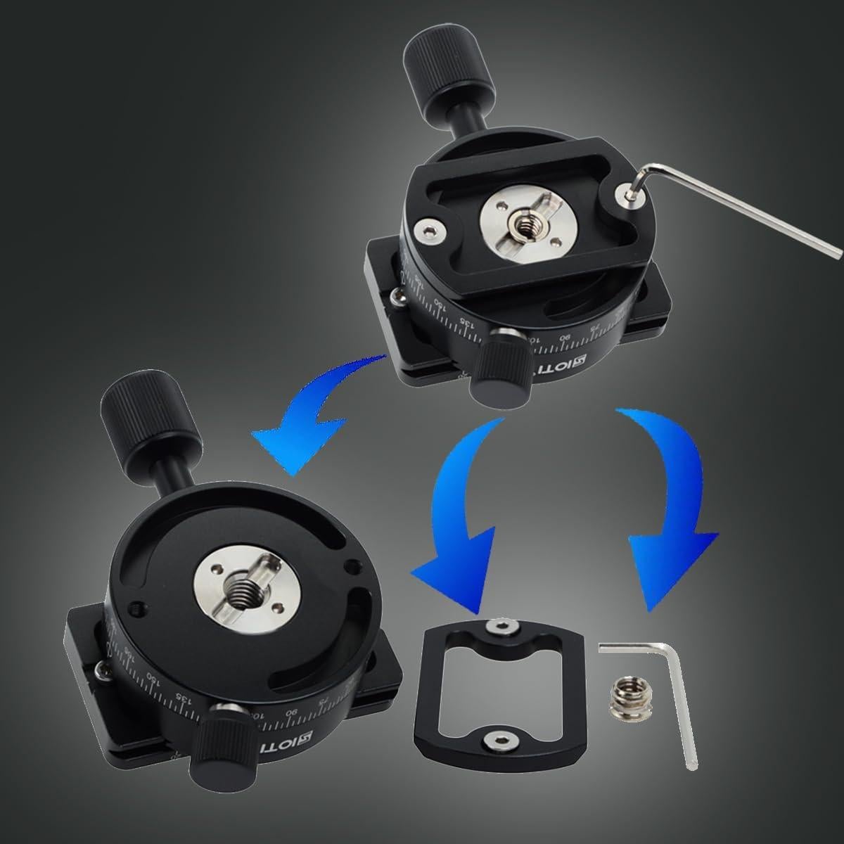 Adaptador de Montaje Rápido SIOTI PU70 para Trípode 10kg