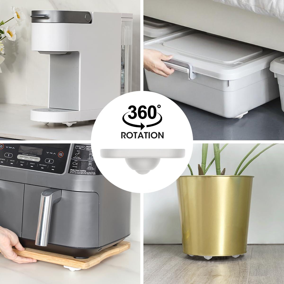 Ruedas Giratorias Aieve, Paquete de 8 Ruedas Autoadhesivas