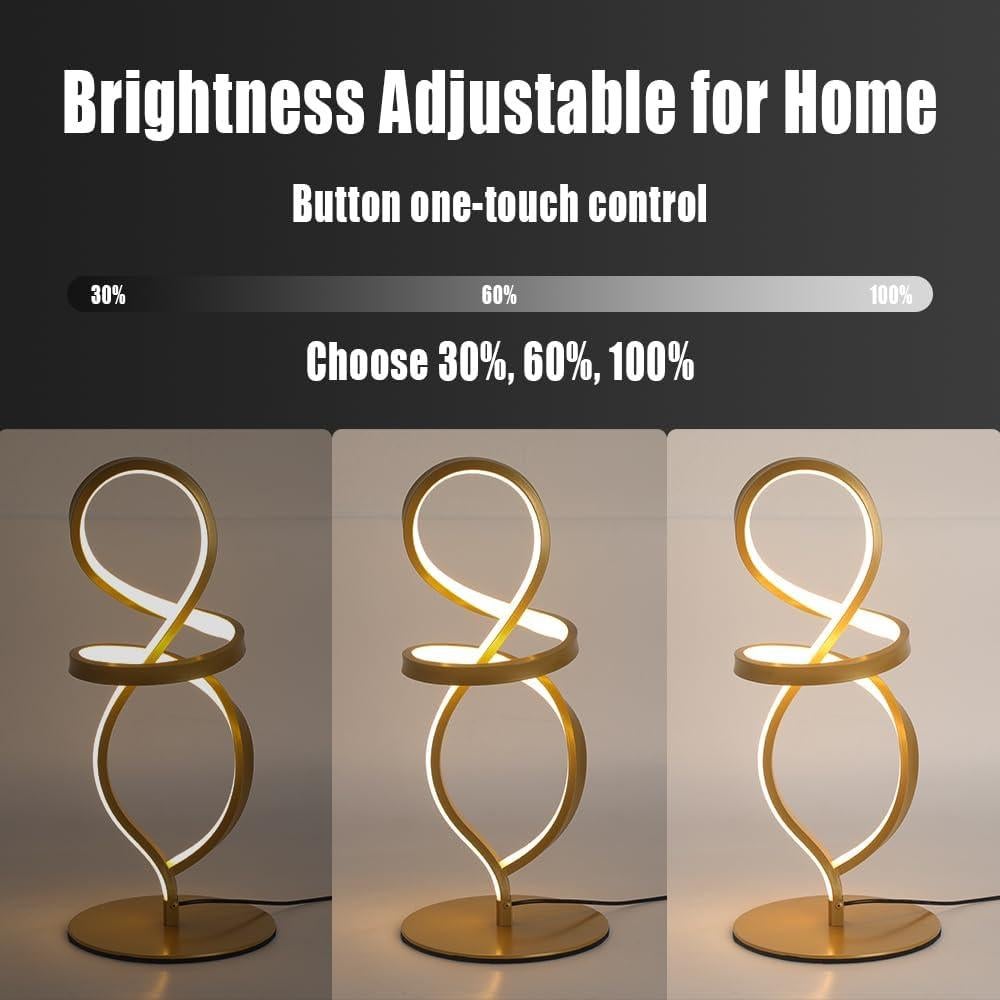 Lámpara de Mesa Regulable YLTLINK Dorada 40cm 15W 3 Colores