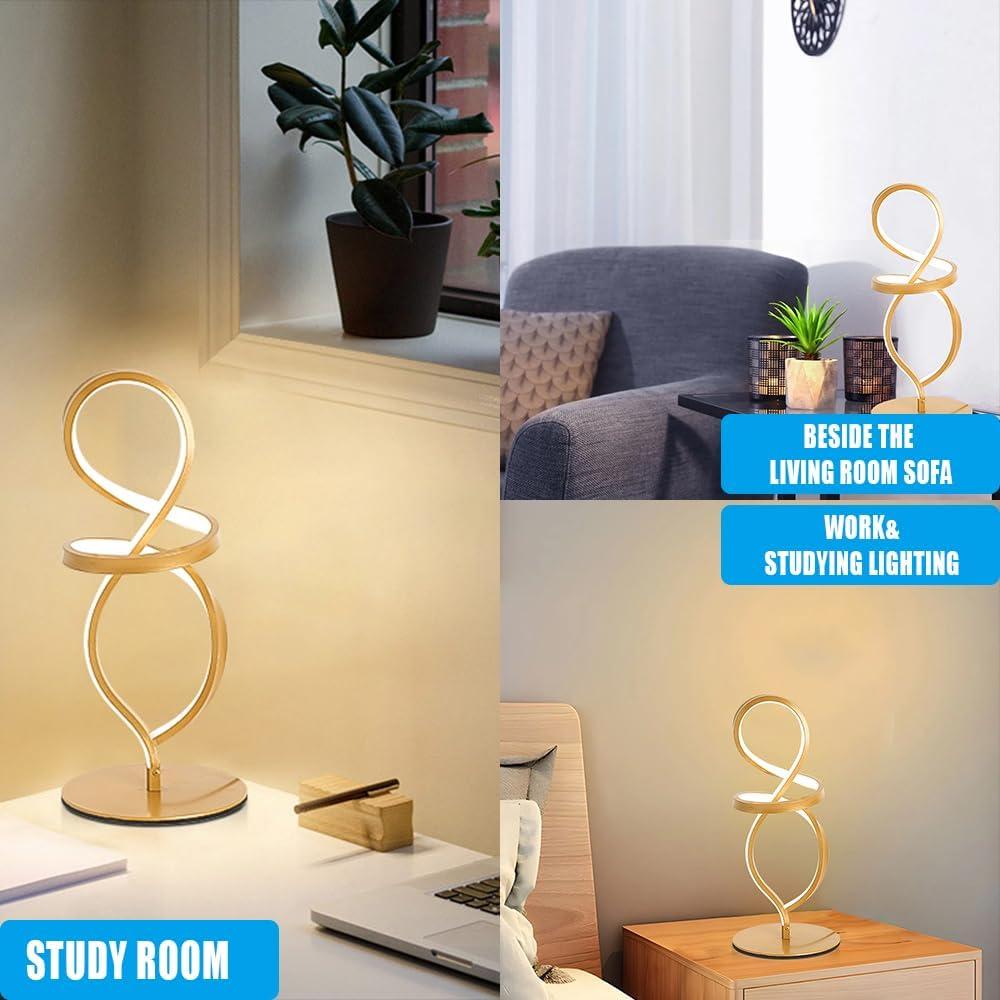 Lámpara de Mesa Regulable YLTLINK Dorada 40cm 15W 3 Colores
