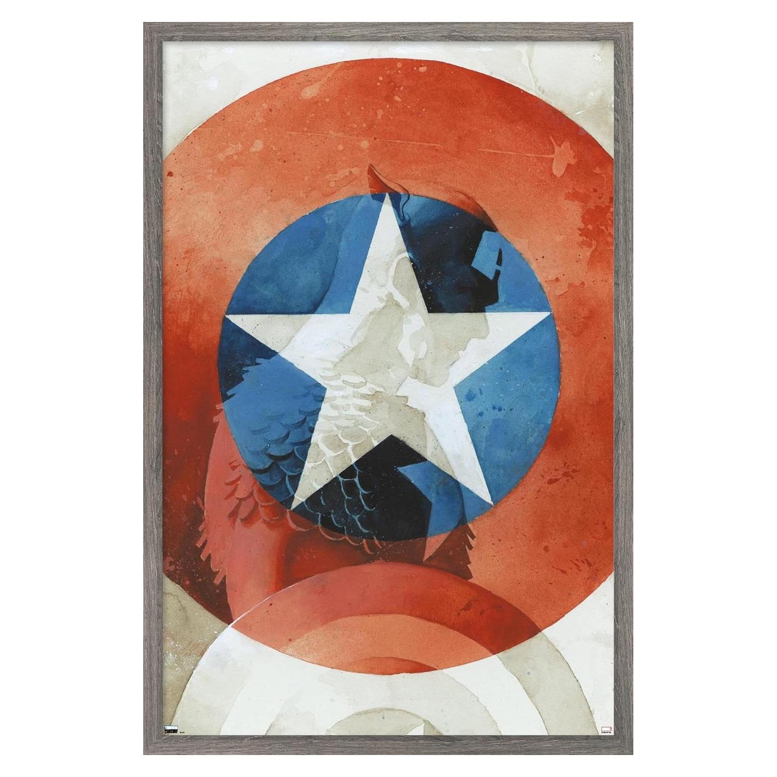 Póster enmarcado Trends International Capitán América 57x37 cm