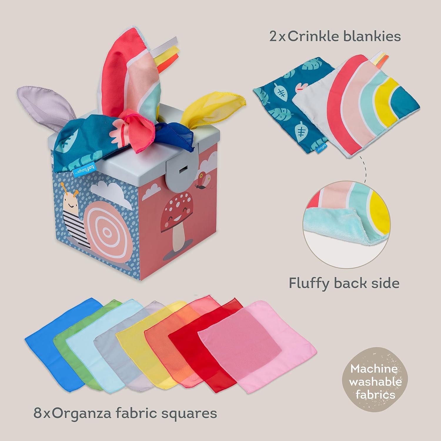 Caja de Tejido Crinkle Taf Toys para Bebés 0-12 meses