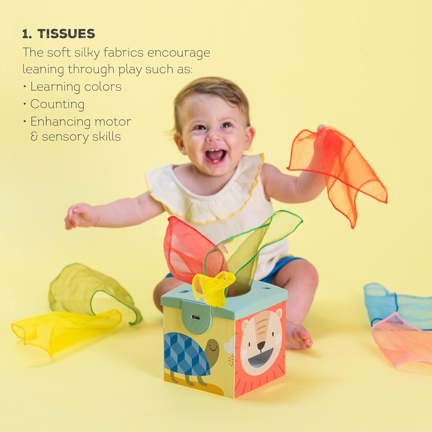 Caja de Tejido Crinkle Taf Toys para Bebés 0-12 meses