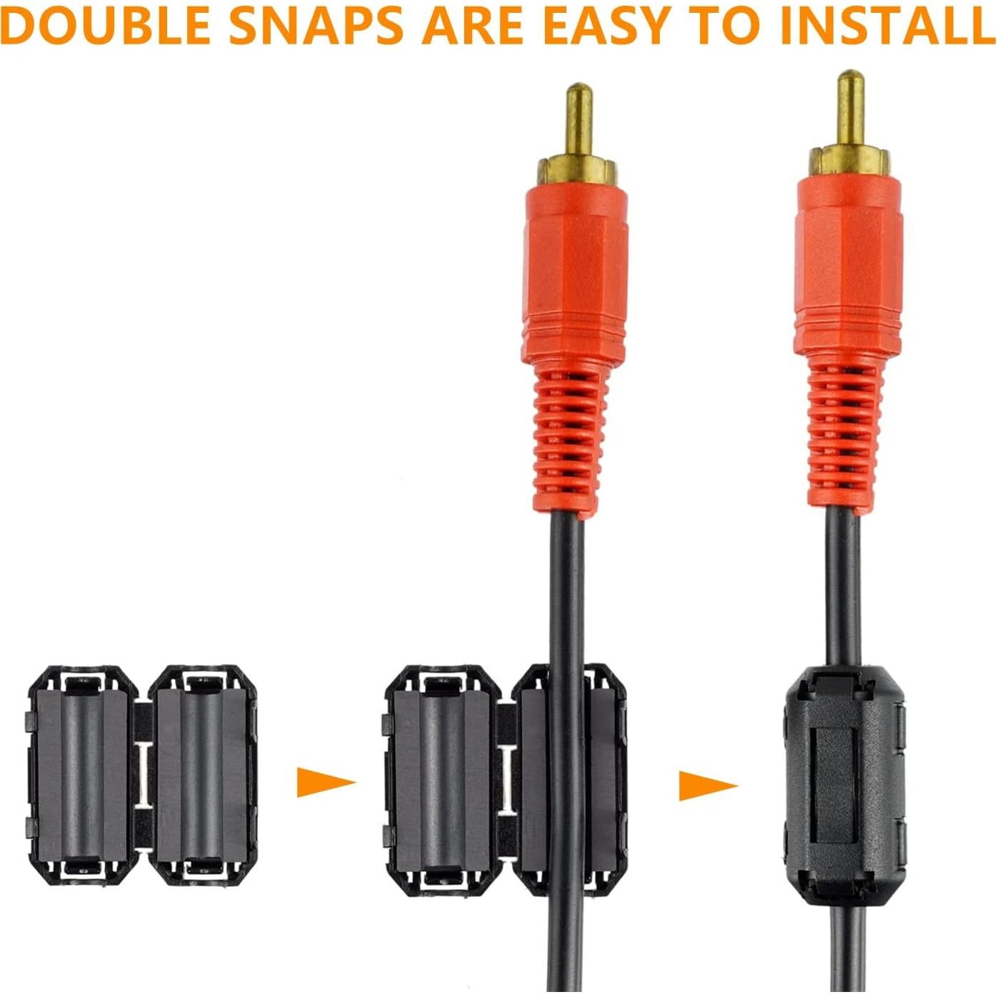 60 Clips de Ferrita RFI EMI Huarew para Cables 3.5 a 13 mm