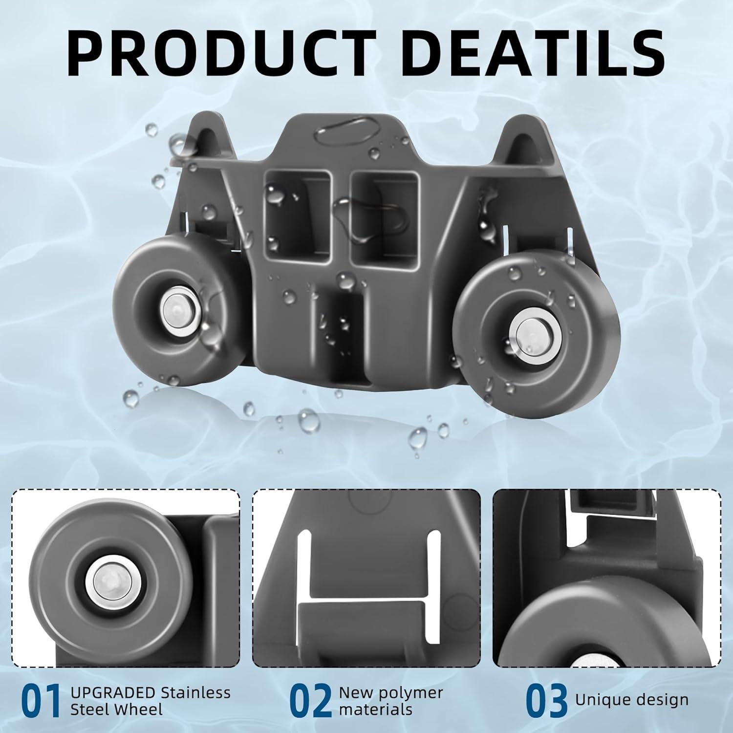 Ruedas Inferiores Lavavajillas AMI PARTS W10195416V 4 Pcs