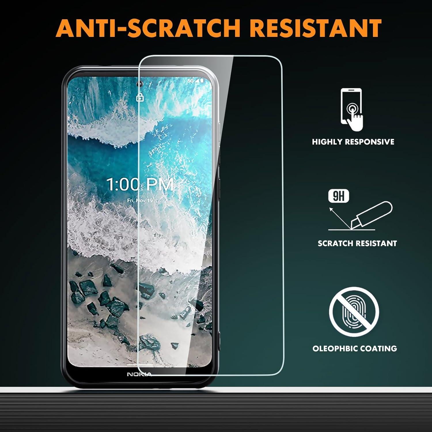 Funda de Silicona TPU para Nokia X100 + Protector de Pantalla