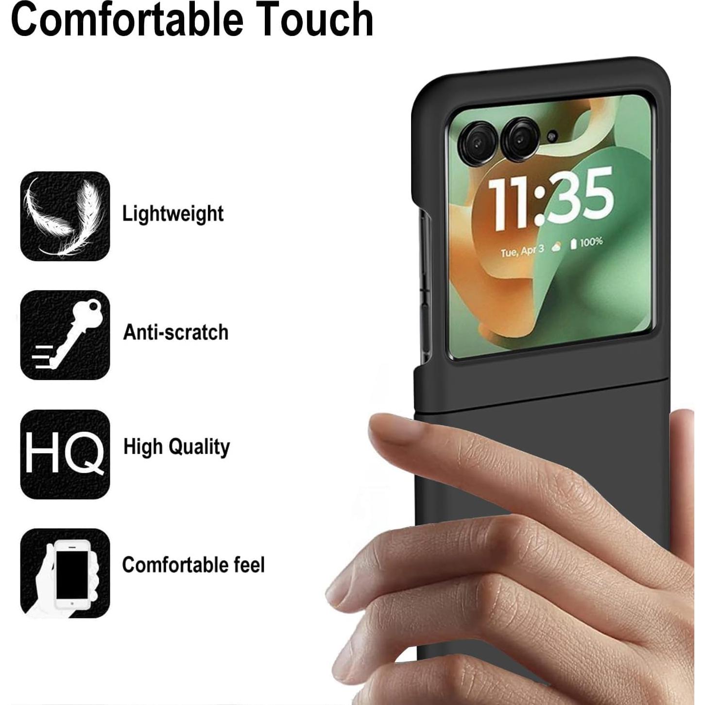 Funda Protectora Dura para Motorola Razr 2025 - Negro