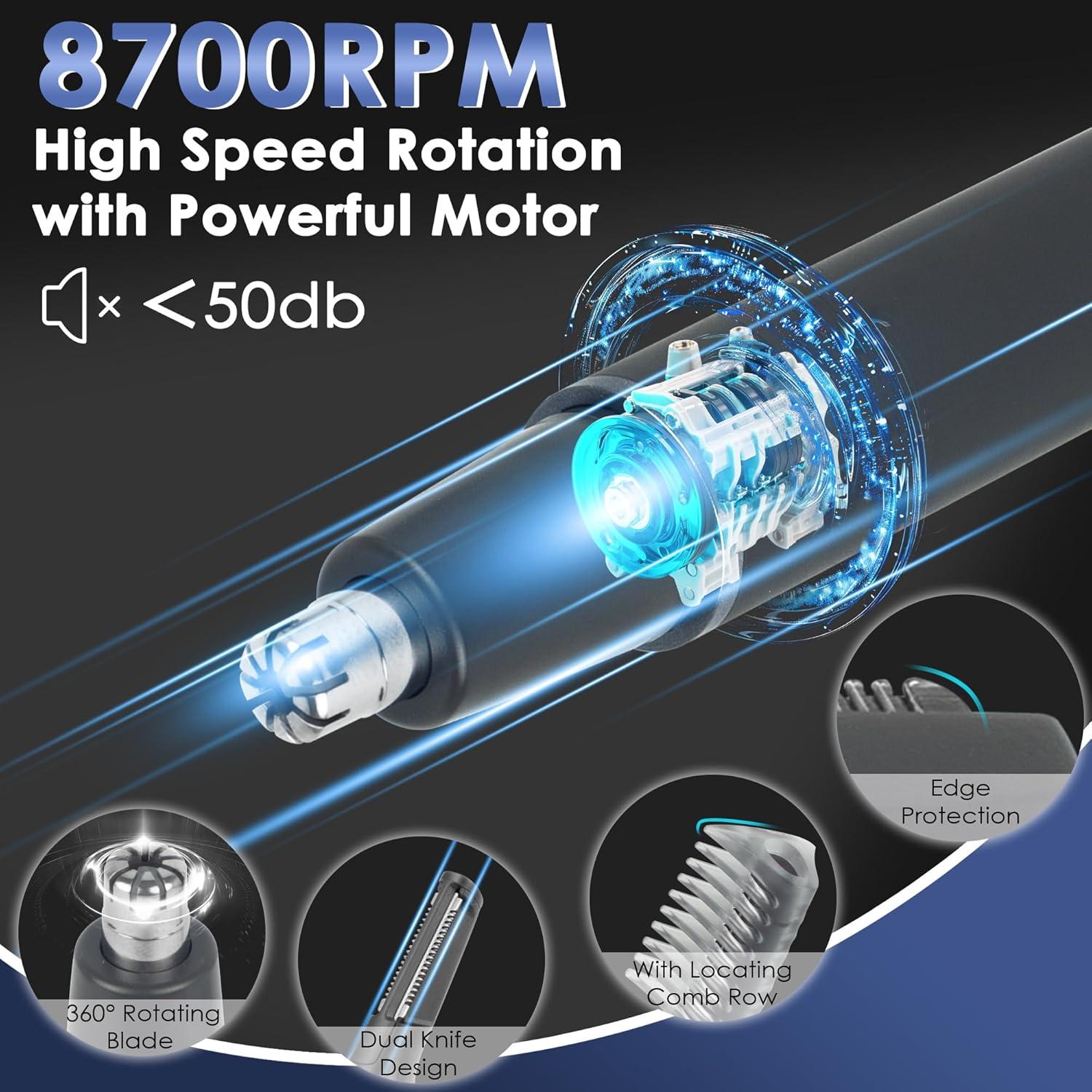 Recortador de Vello Nasal ULAIDO 3 en 1 Recargable USB-C