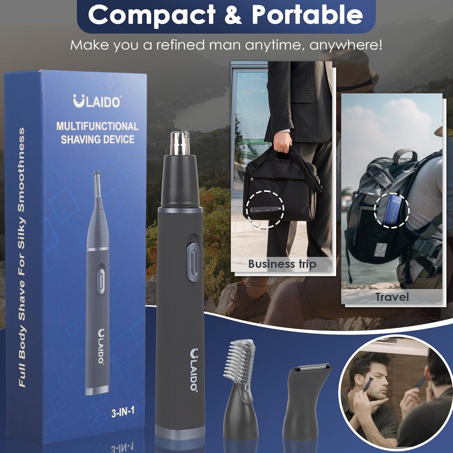 Recortador de Vello Nasal ULAIDO 3 en 1 Recargable USB-C