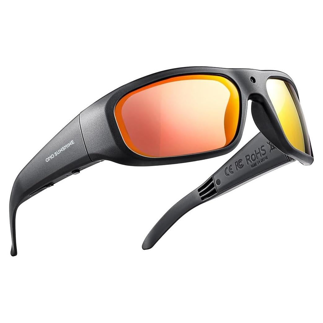 Gafas de Cámara OhO 32GB 1080P UV400 Unisex Lente Roja