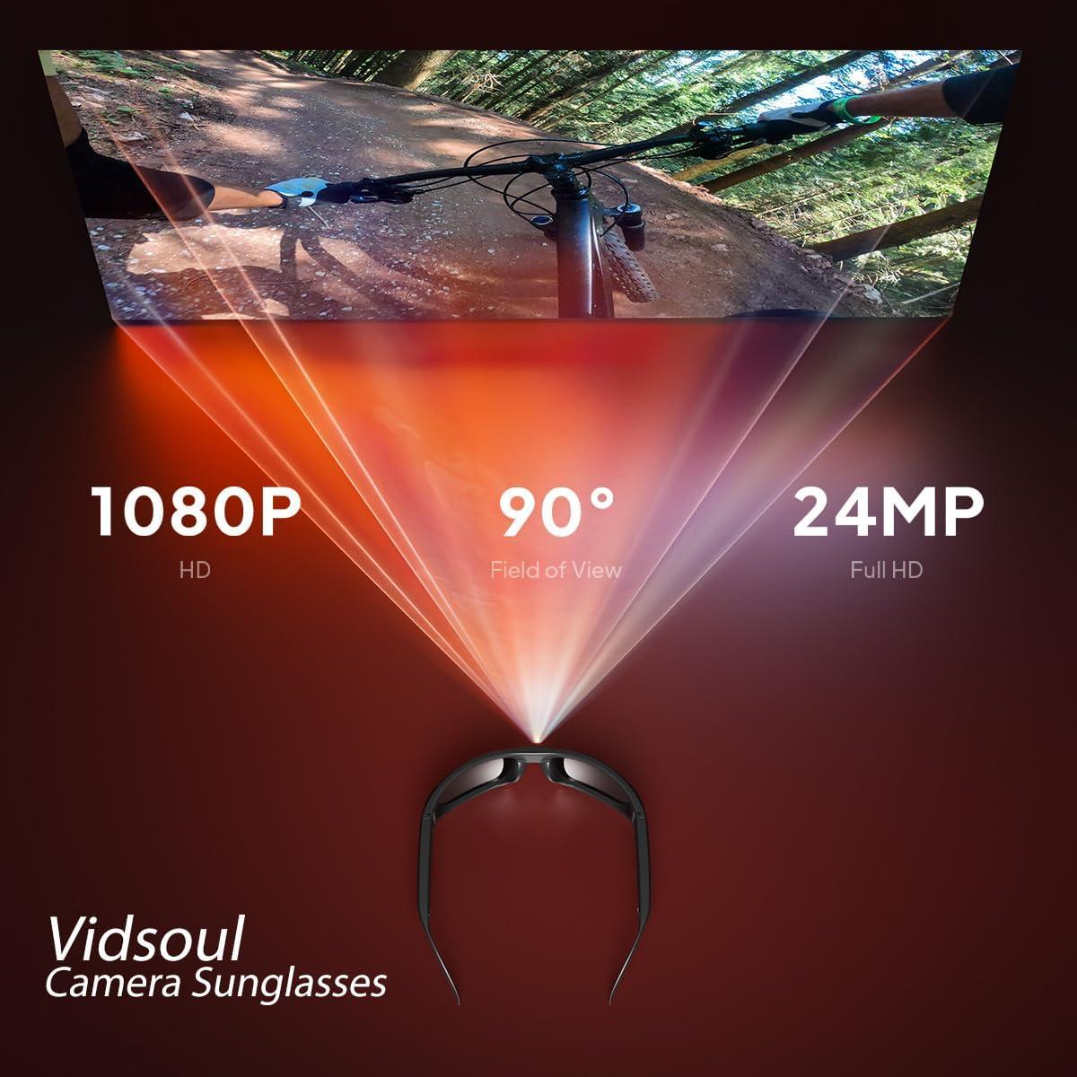 Gafas de Cámara OhO 32GB 1080P UV400 Unisex Lente Roja