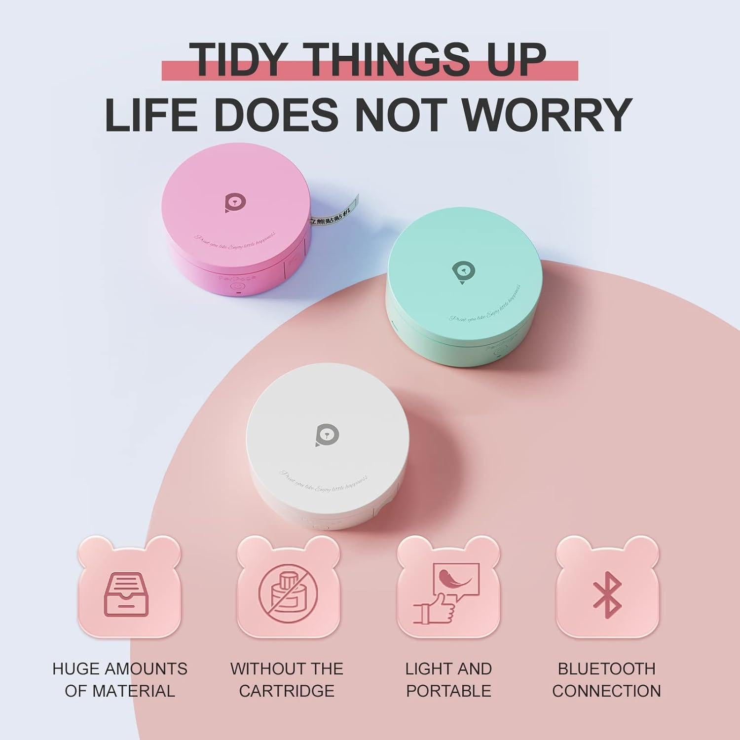 Impresora de Etiquetas Portátil PeriPage L1 Verde - Sin Tinta, Bluetooth, 203 DPI