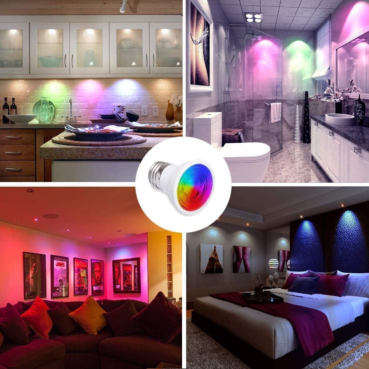 Bombillas LED RGB iLC Par16 5W E26 12 Colores Control Remoto