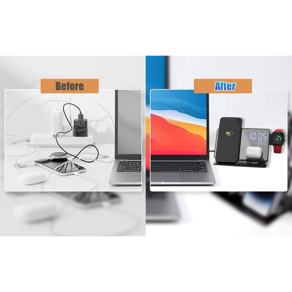 Estación de Carga Inalámbrica 4-en-1 NORMIA RITA para Apple