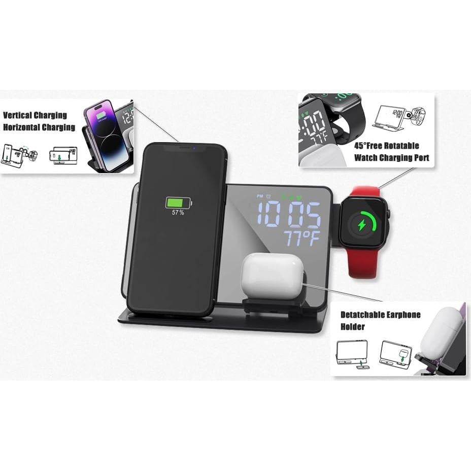 Estación de Carga Inalámbrica 4-en-1 NORMIA RITA para Apple