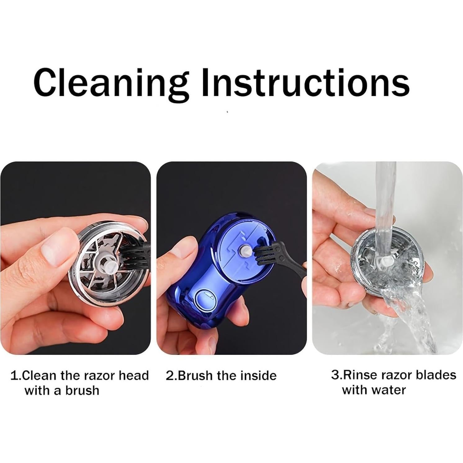 Mini Afeitadora Eléctrica Reodolop USB C Negra Portátil