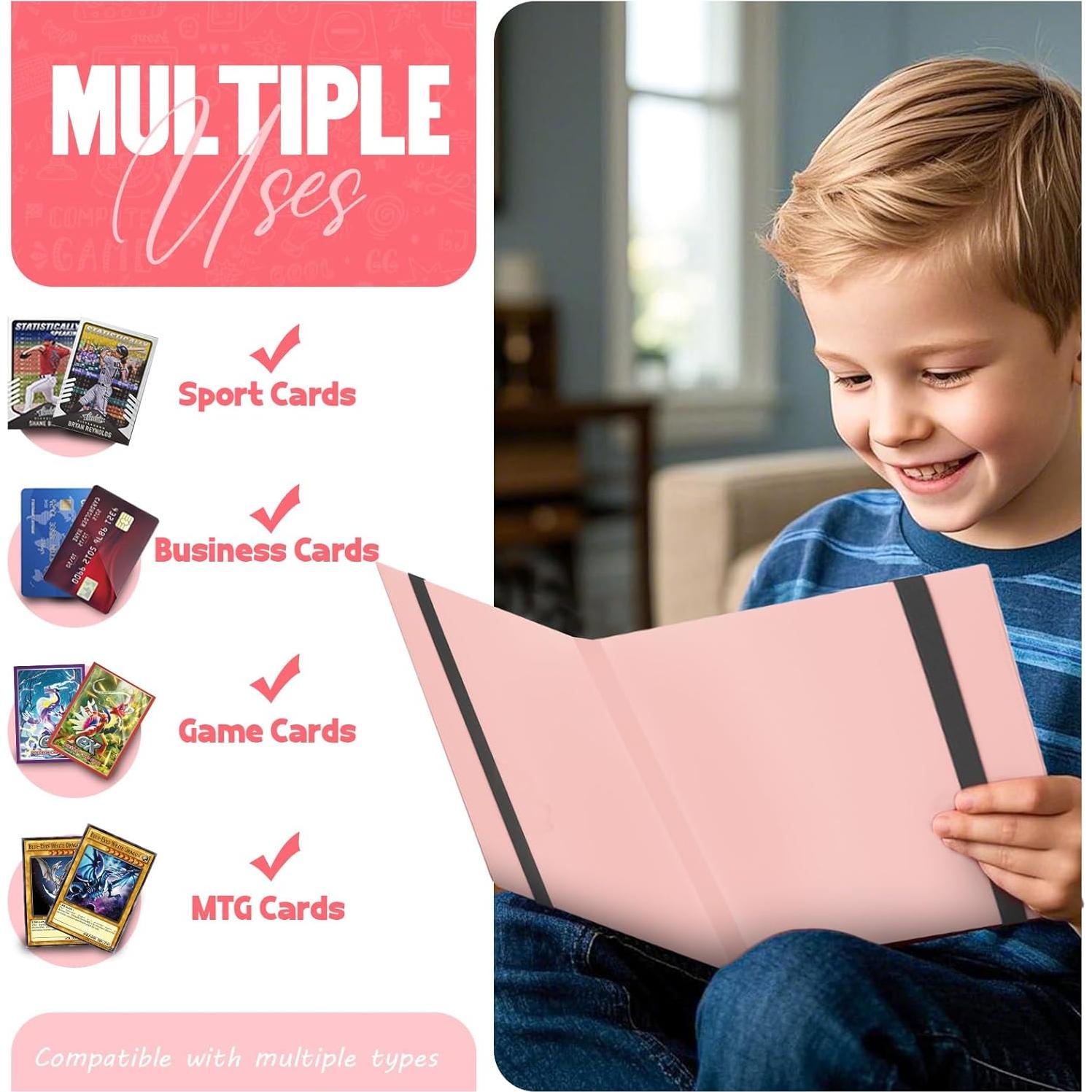 Carpeta de Cartas Coleccionables SRISE Rosa 20 Páginas 360 Cartas