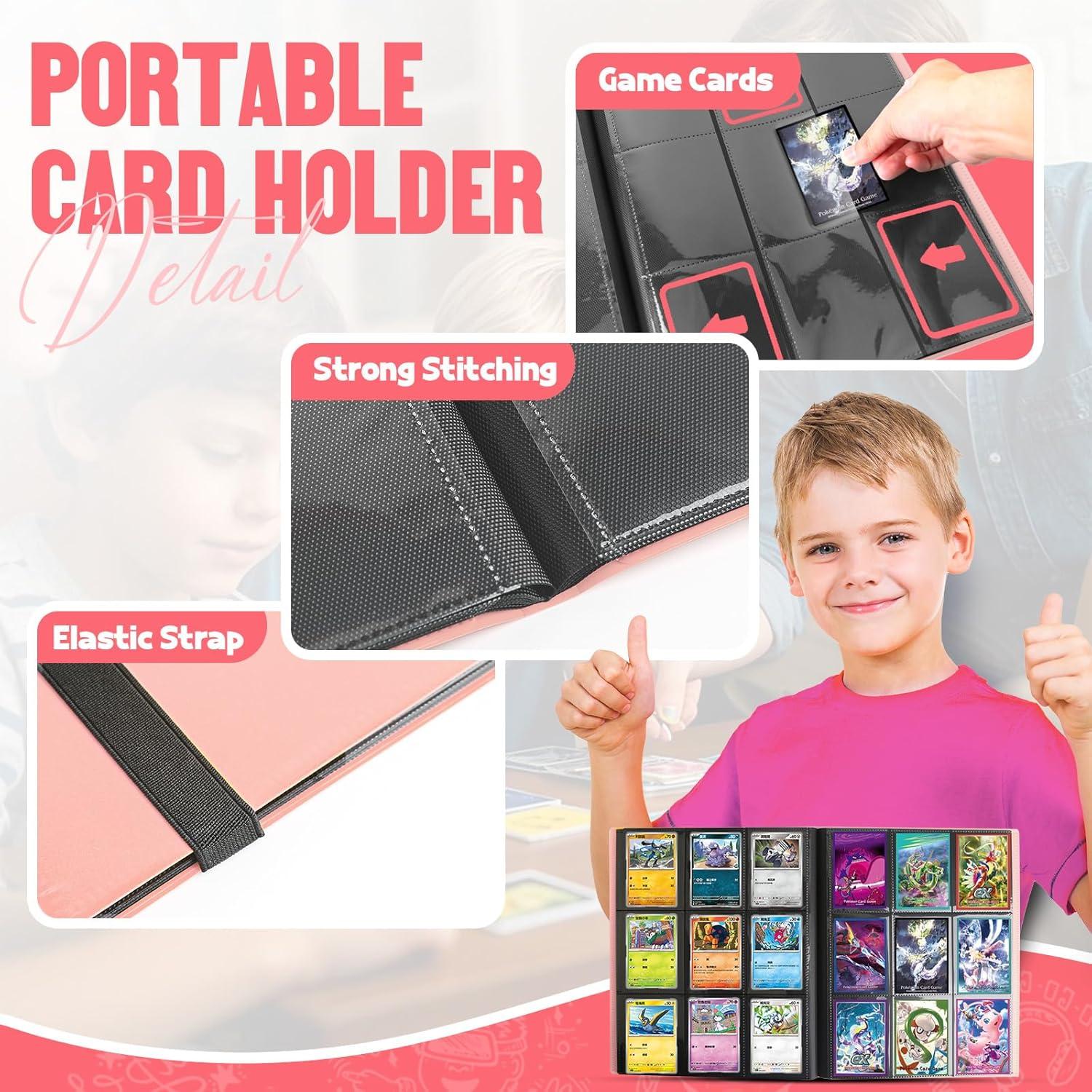 Carpeta de Cartas Coleccionables SRISE Rosa 20 Páginas 360 Cartas