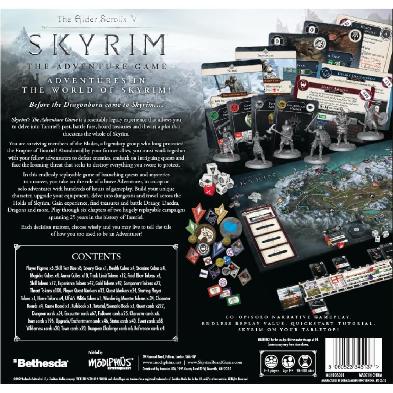 Skyrim Juego de Mesa Aventura Modiphius 1-4 Jugadores