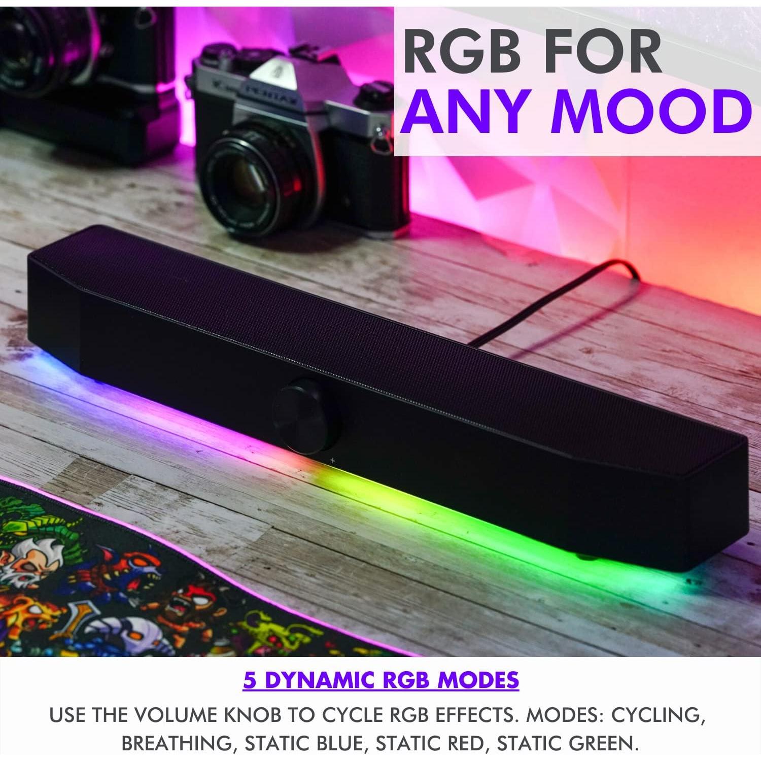 Barra de Sonido Tilted Nation TNPHASERB RGB para PC