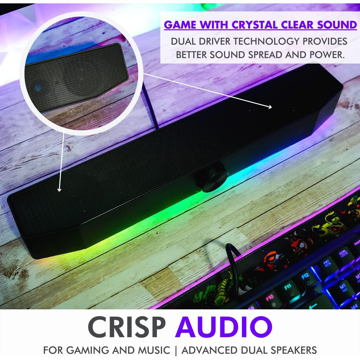 Barra de Sonido Tilted Nation TNPHASERB RGB para PC