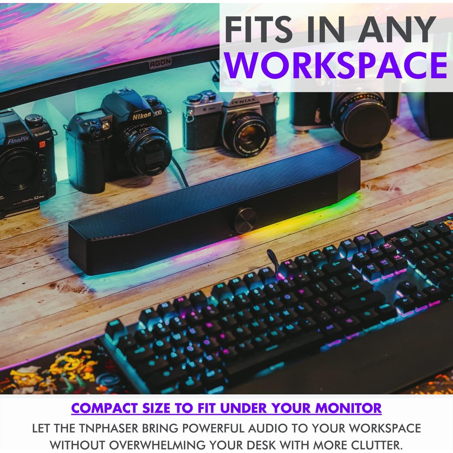 Barra de Sonido Tilted Nation TNPHASERB RGB para PC