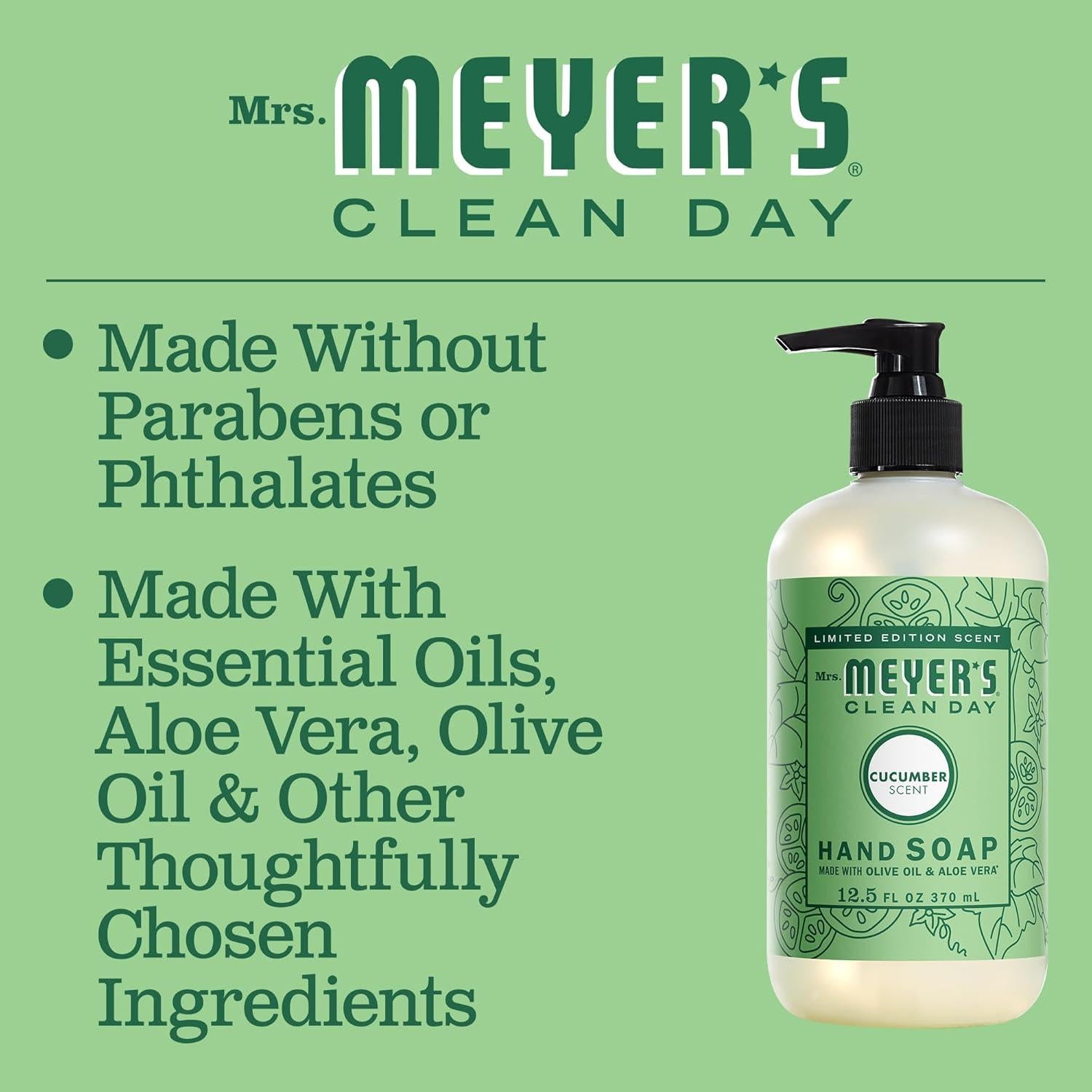 Jabón Líquido de Manos Mrs. Meyer's 354ml Aroma Pepino