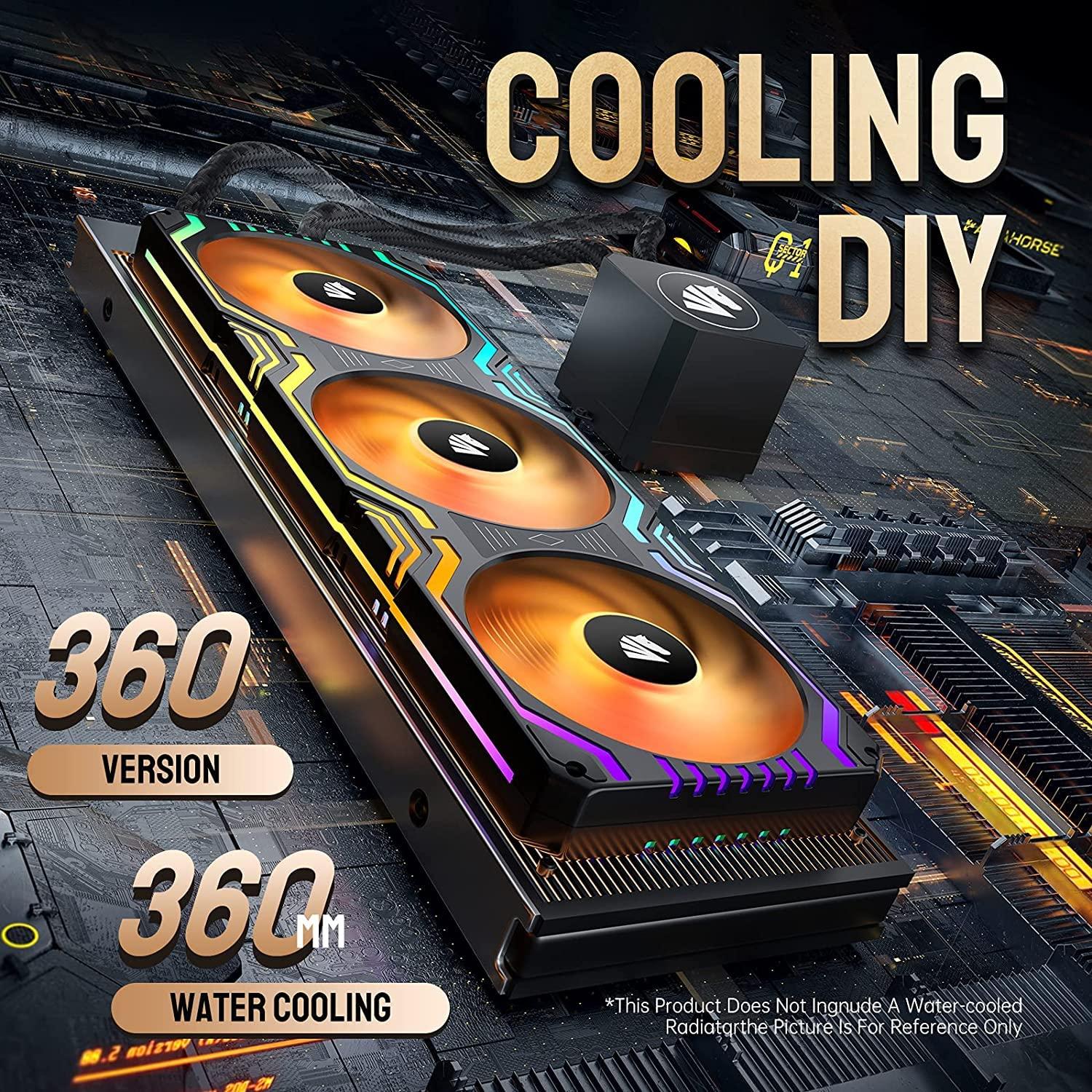 Ventilador RGB Asiahorse Matrix 360mm 56 LEDs PWM Silencioso