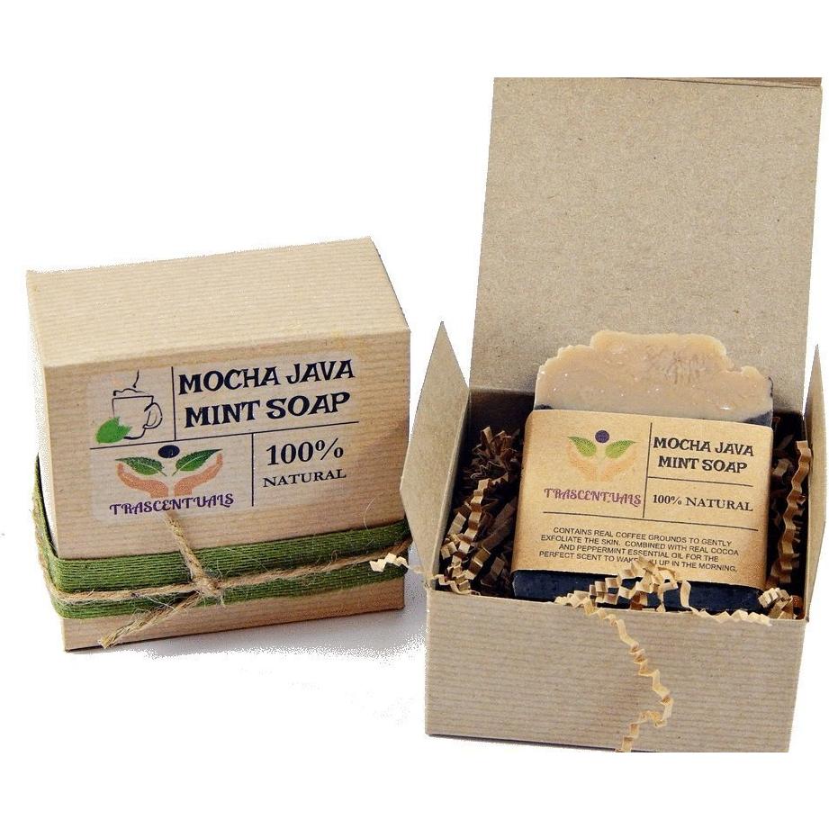 Jabón Exfoliante Natural de Café y Menta Trascentuals 2 Paquete