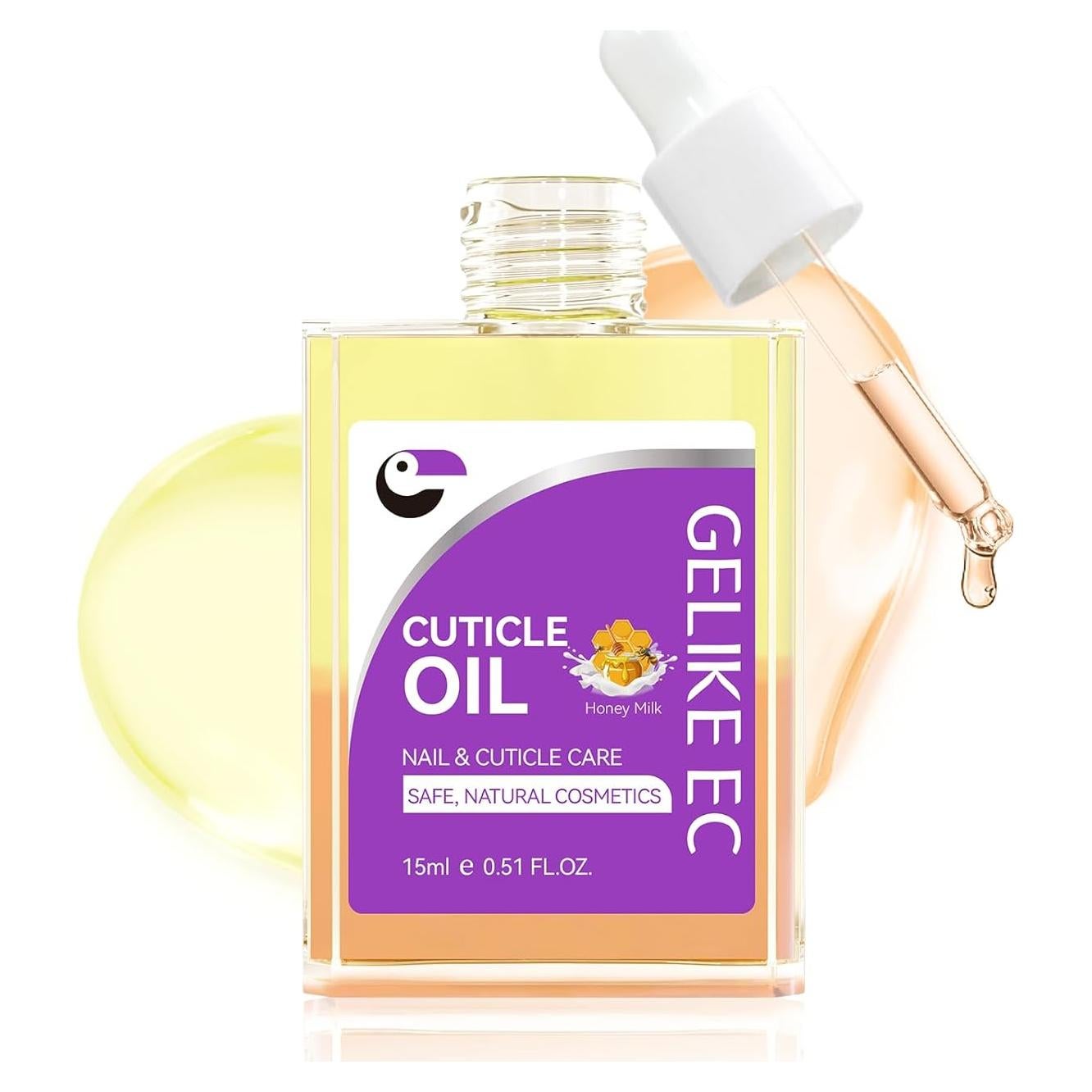 Aceite Reparador de Uñas Gelike 15ml - Hidratación Cutículas Rosa