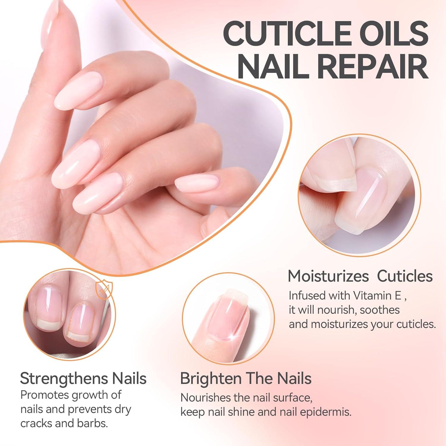 Aceite Reparador de Uñas Gelike 15ml - Hidratación Cutículas Rosa