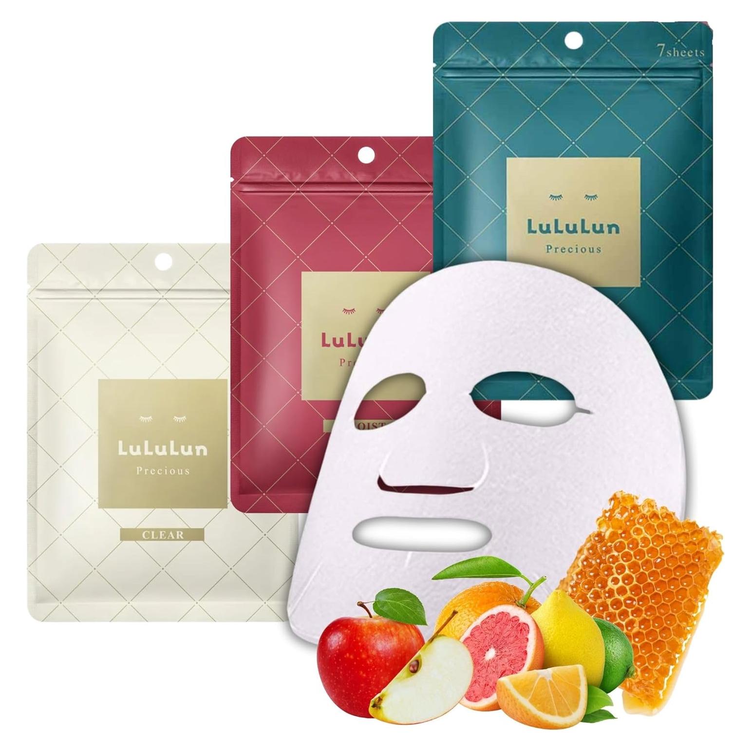 Mascarillas Faciales Lululun 21 Piezas Anti Envejecimiento