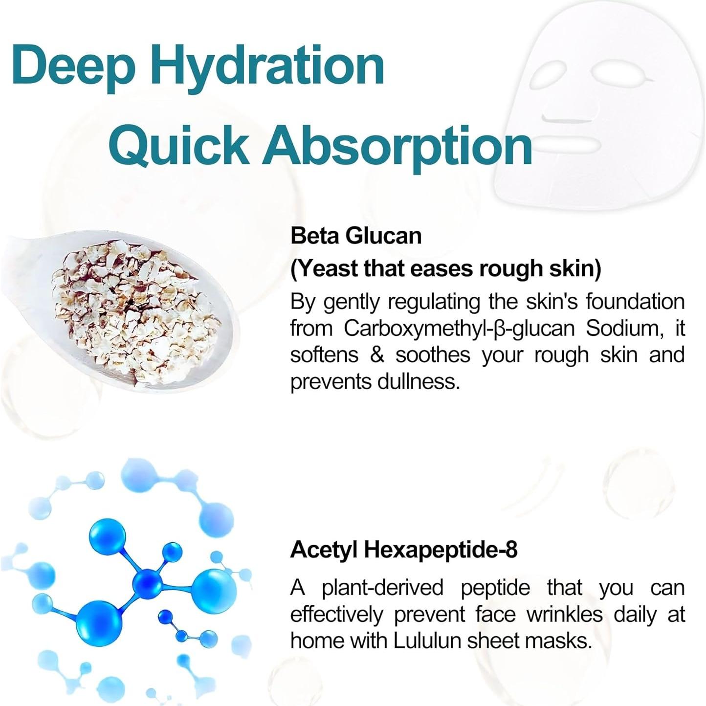 Mascarillas Faciales Lululun 21 Piezas Anti Envejecimiento