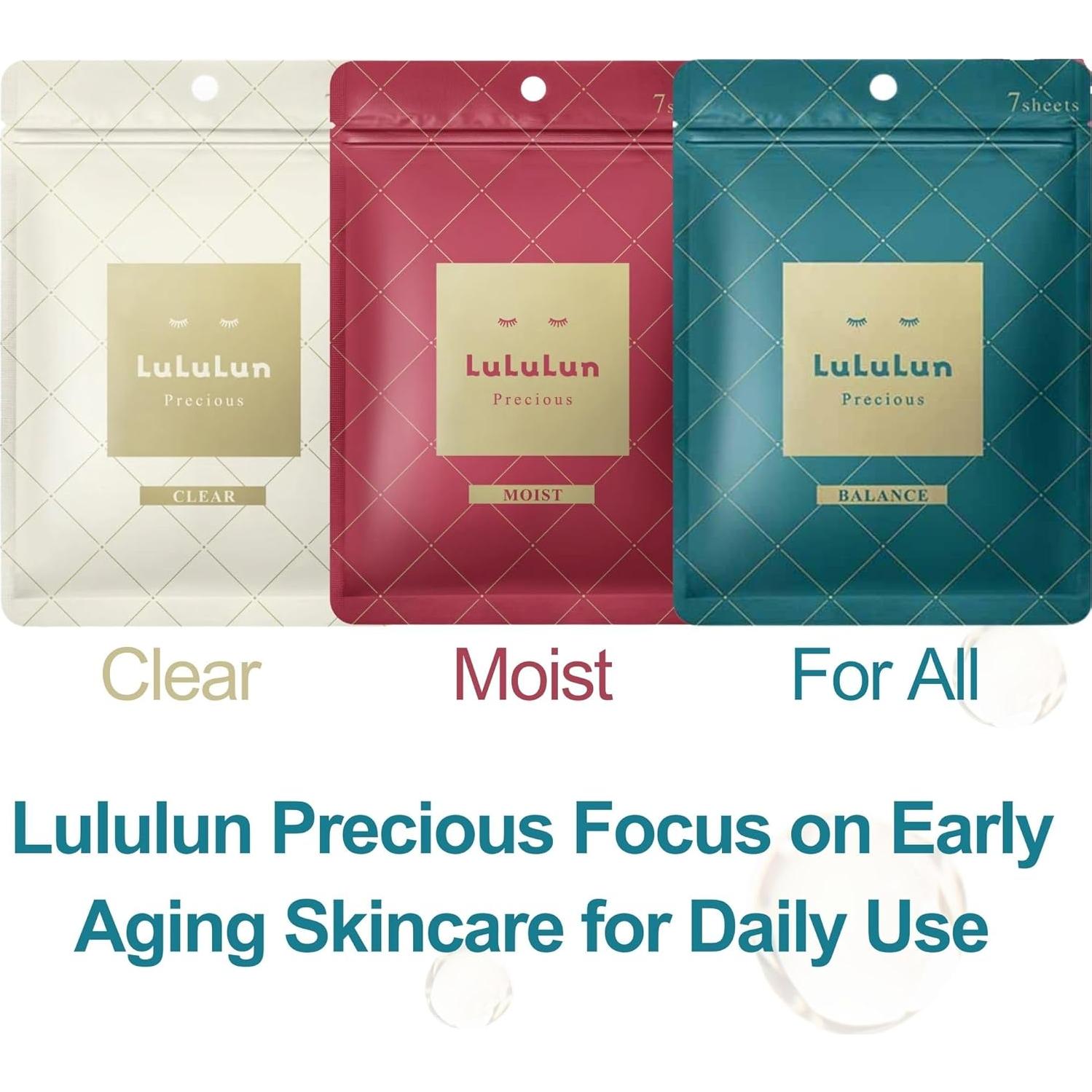 Mascarillas Faciales Lululun 21 Piezas Anti Envejecimiento