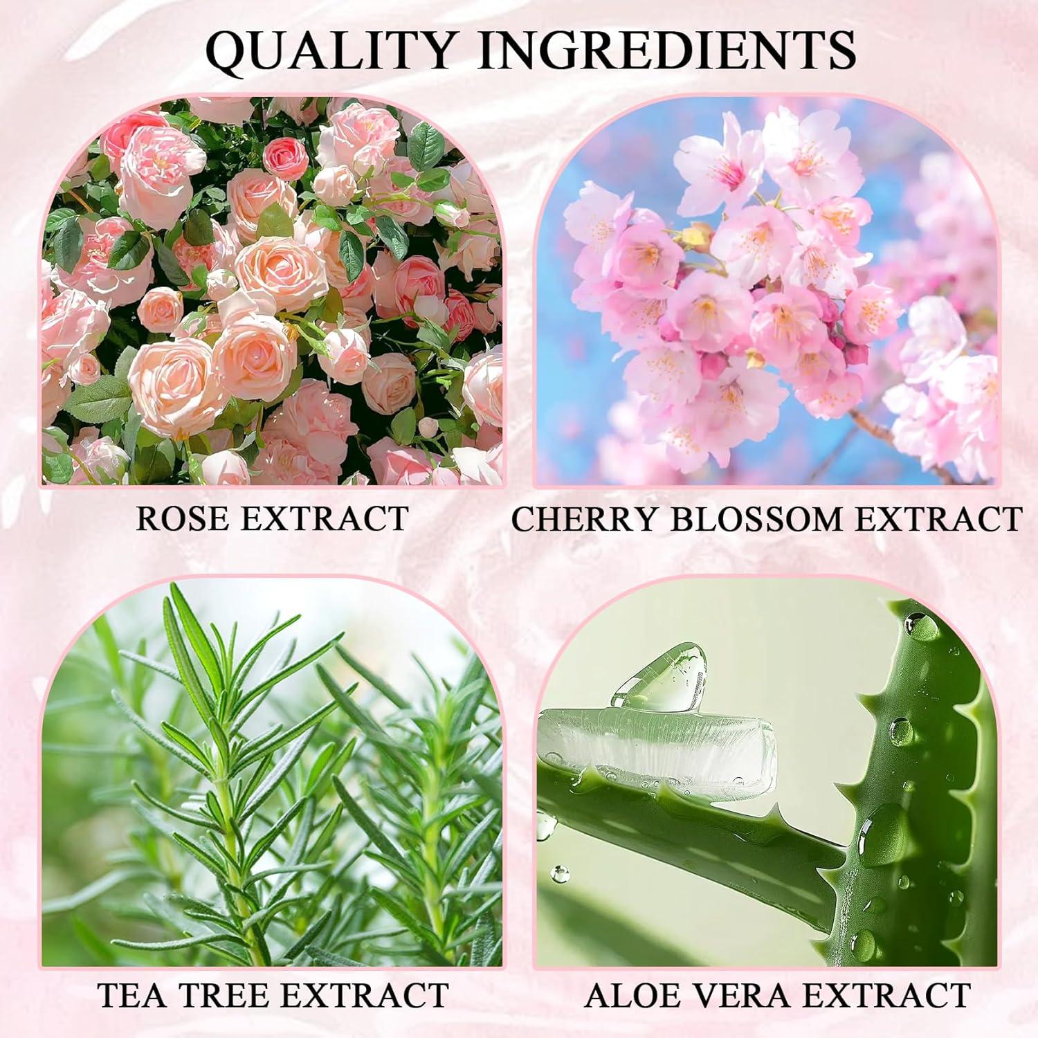 Set de Lavado Facial Hidratante Botánico 4PCS LingHaoLH