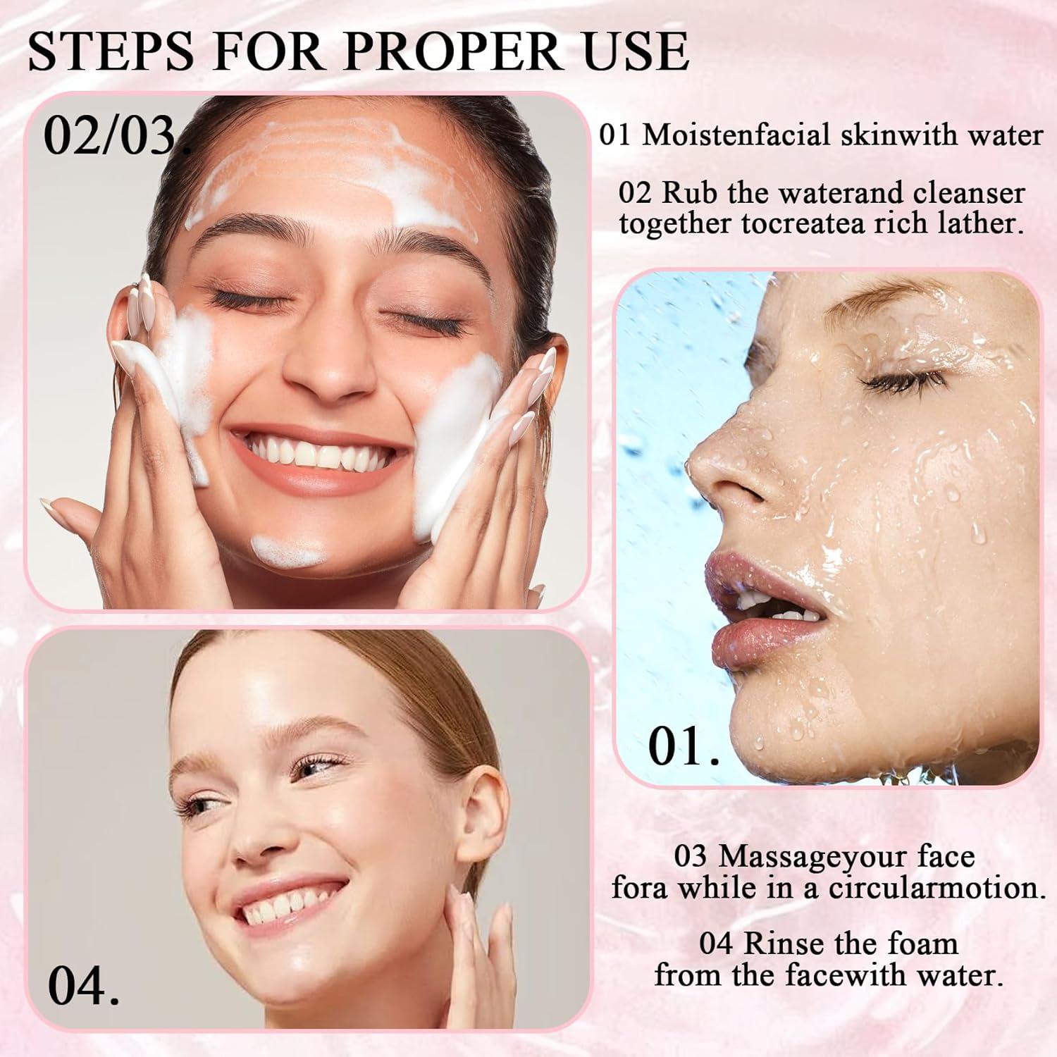 Set de Lavado Facial Hidratante Botánico 4PCS LingHaoLH