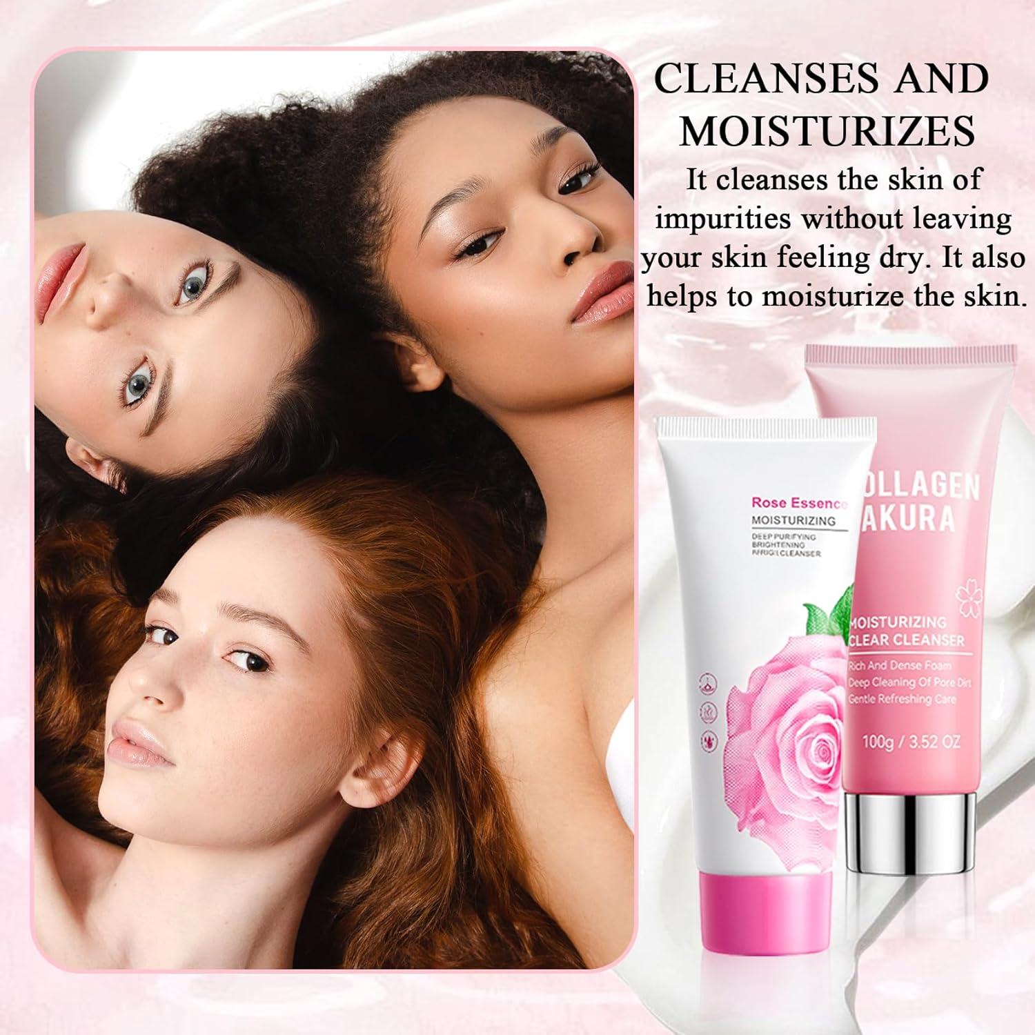 Set de Lavado Facial Hidratante Botánico 4PCS LingHaoLH