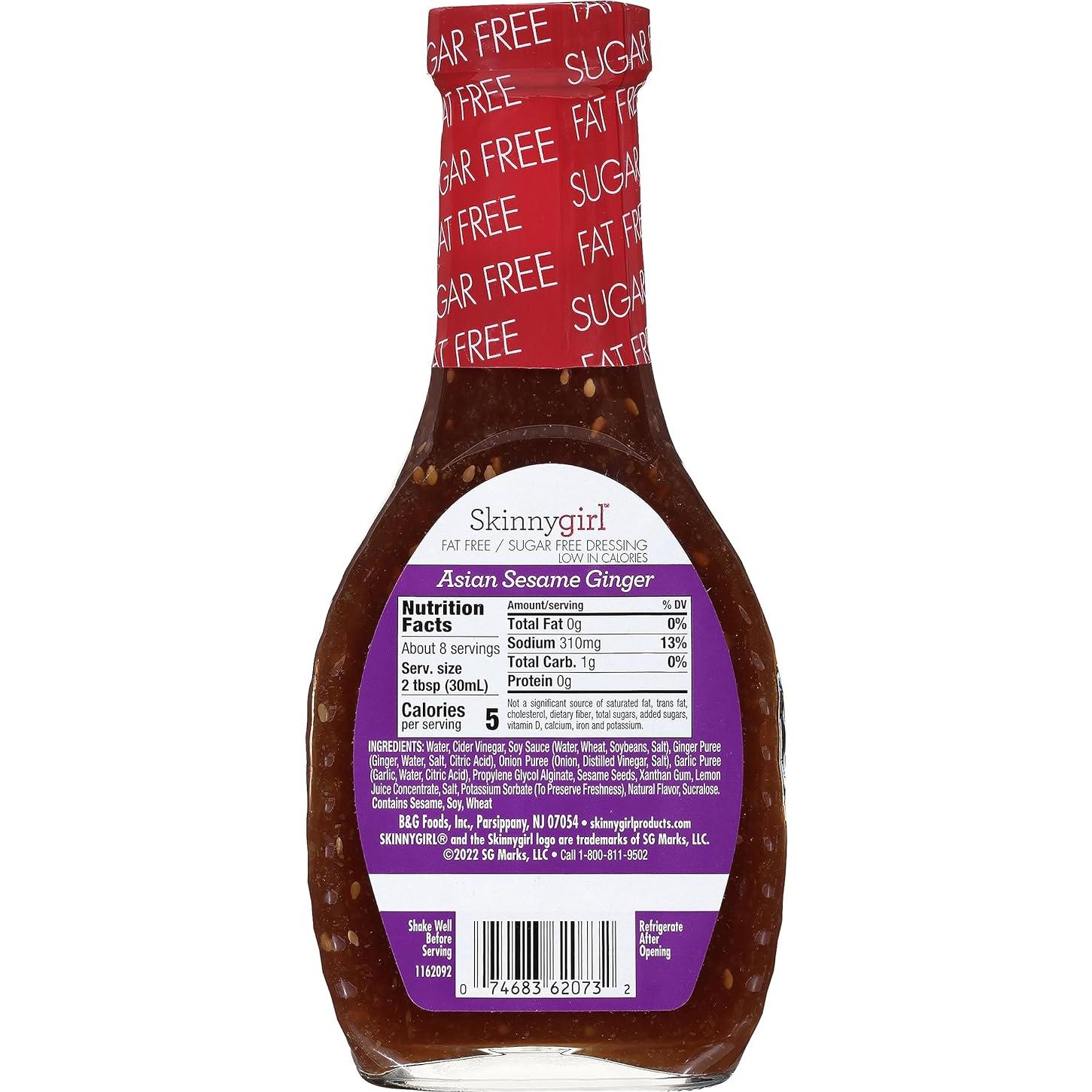 Aderezo para Ensaladas Skinnygirl Sésamo y Jengibre 472 ml