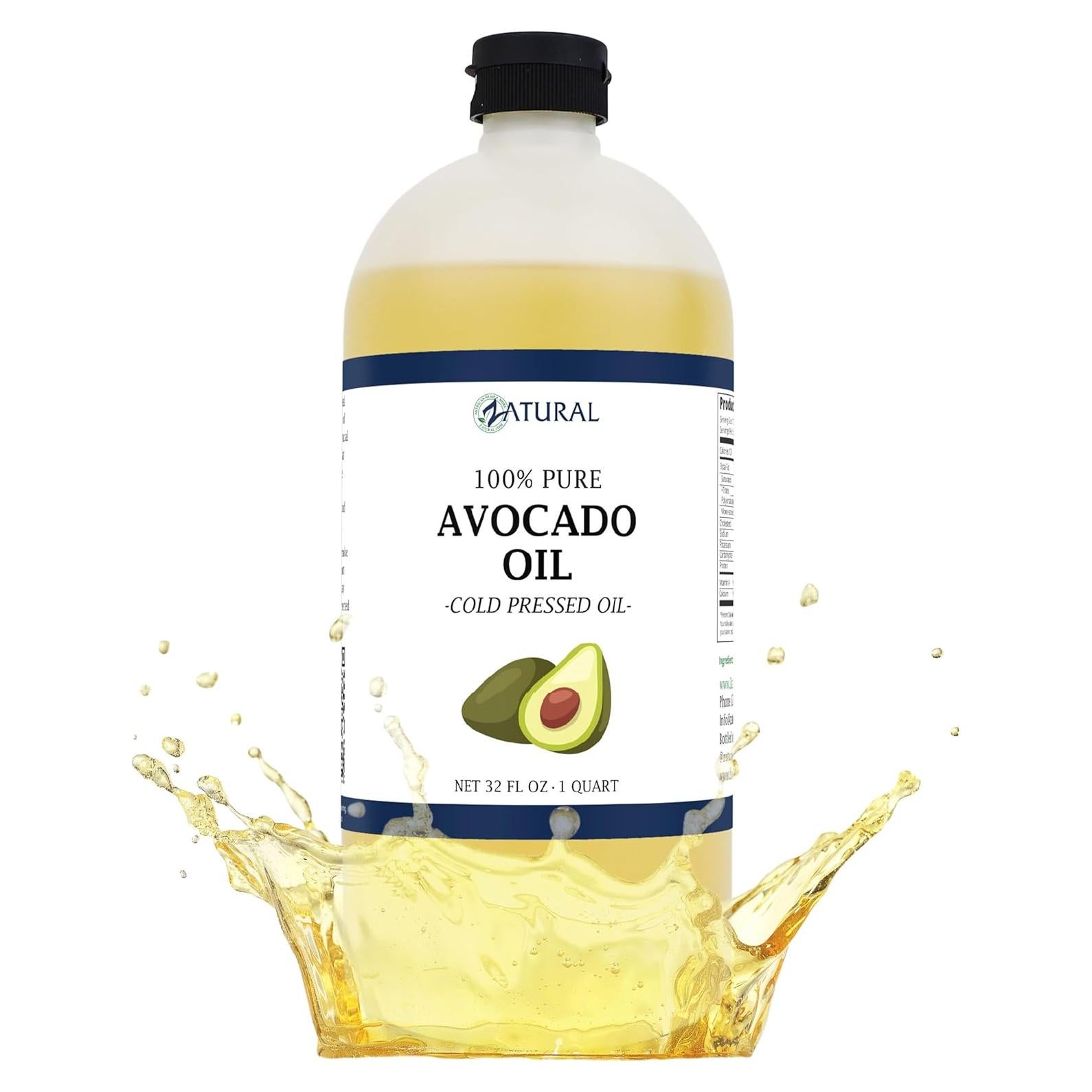 Aceite de Aguacate Zatural 100% Puro 907g Prensado en Frío