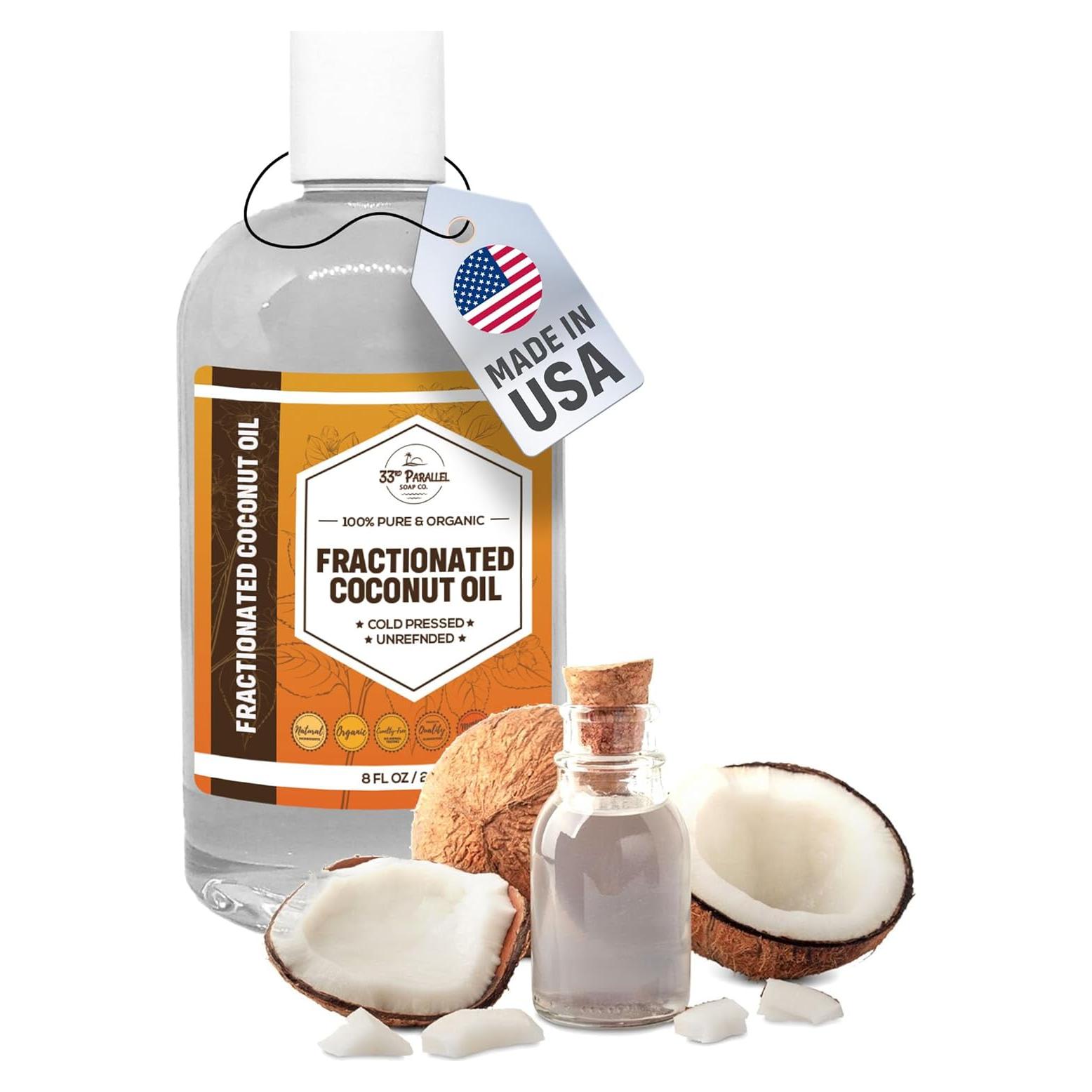 Aceite de Coco Fraccionado Orgánico 226g 33rd Parallel - Puro y Natural
