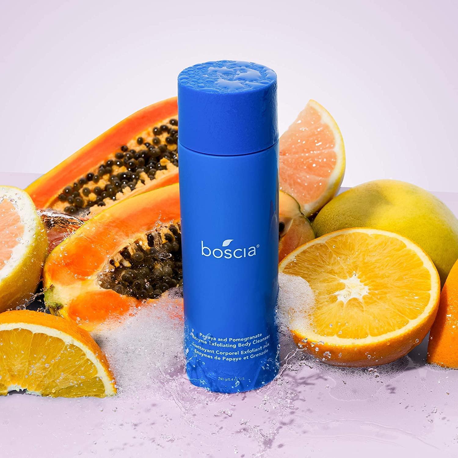 Limpiador Corporal Exfoliante Boscia 240 ml - Papaya y Granada