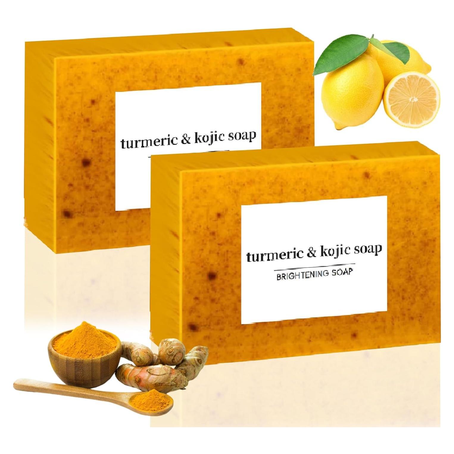 Jabón de Limón y Cúrcuma Guluxly - Hidratante Facial y Corporal (2 unidades)