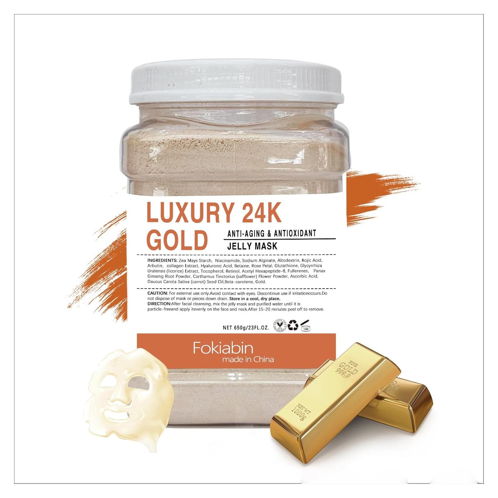 Mascarilla Facial de Gel Hidratante Fokiabin 23 Oz 24K