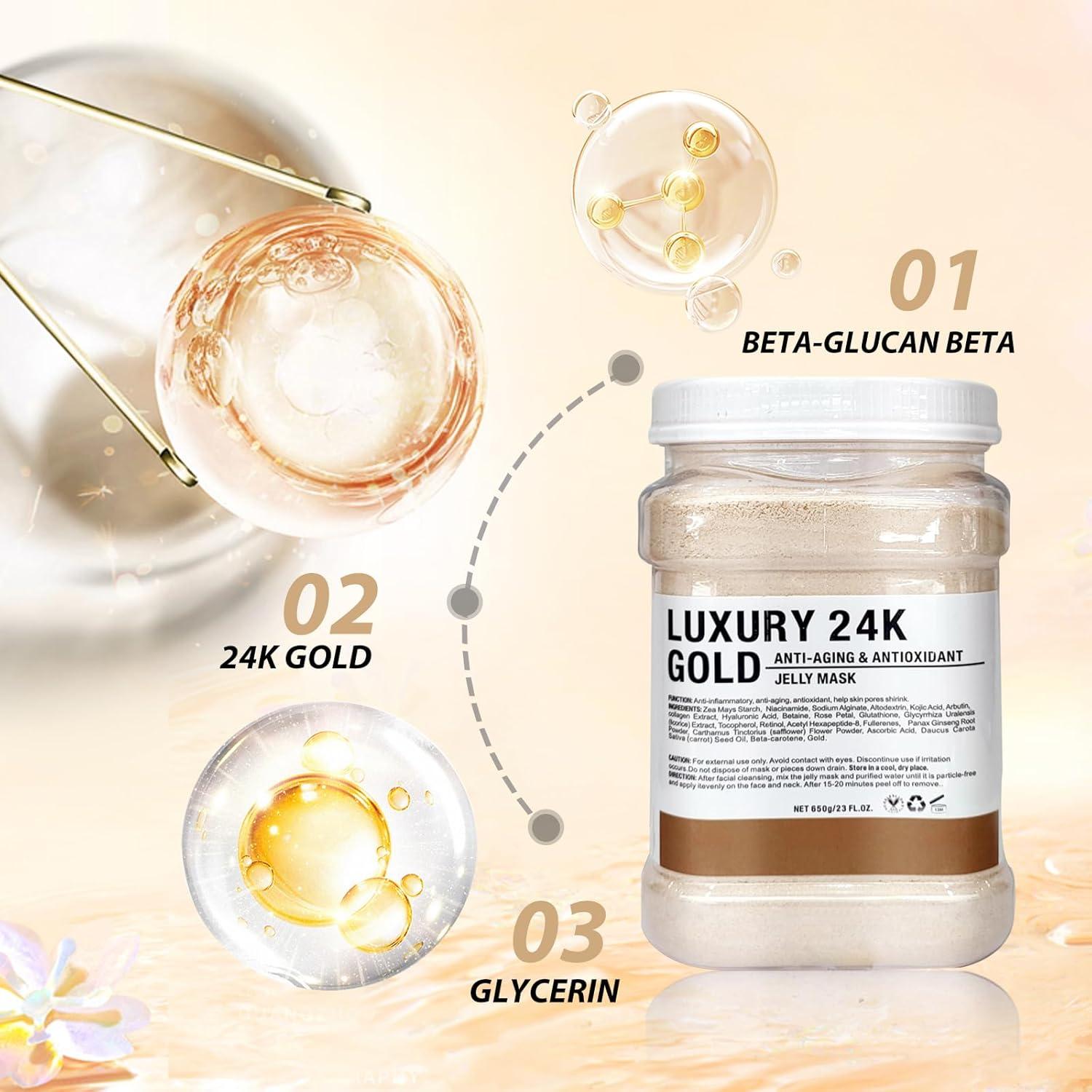 Mascarilla Facial de Gel Hidratante Fokiabin 23 Oz 24K