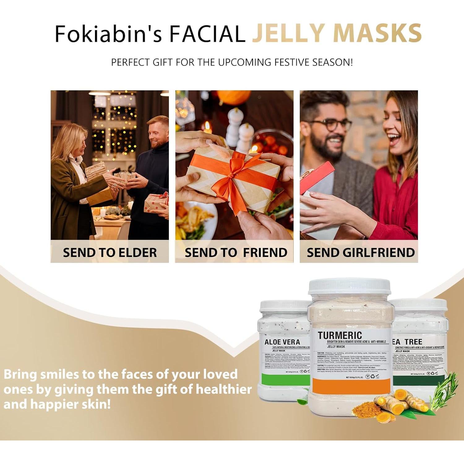 Mascarilla Facial de Gel Hidratante Fokiabin 23 Oz 24K