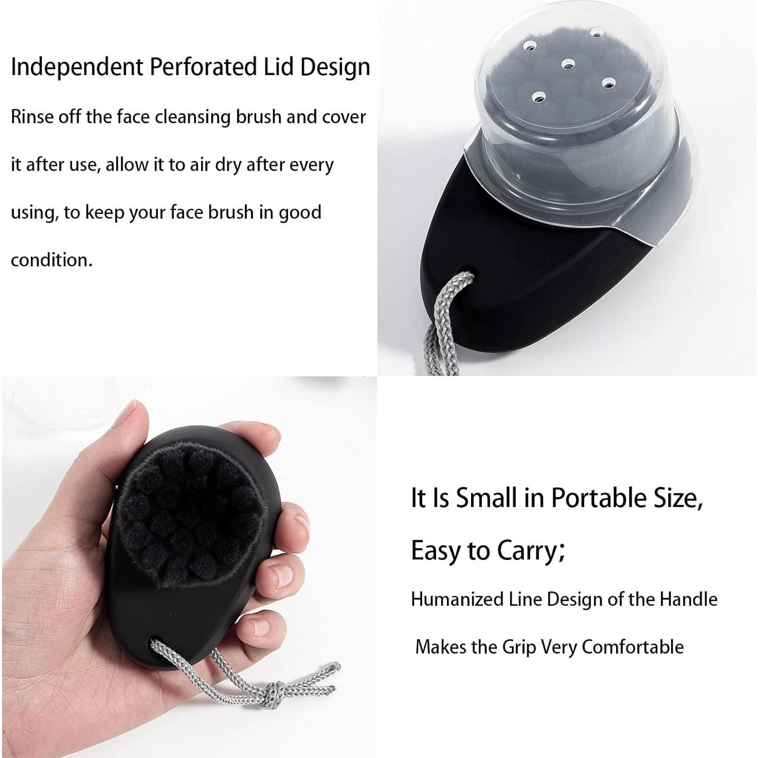 Cepillo Facial Beomeen 2 en 1 de Silicona y Carbón - Negro