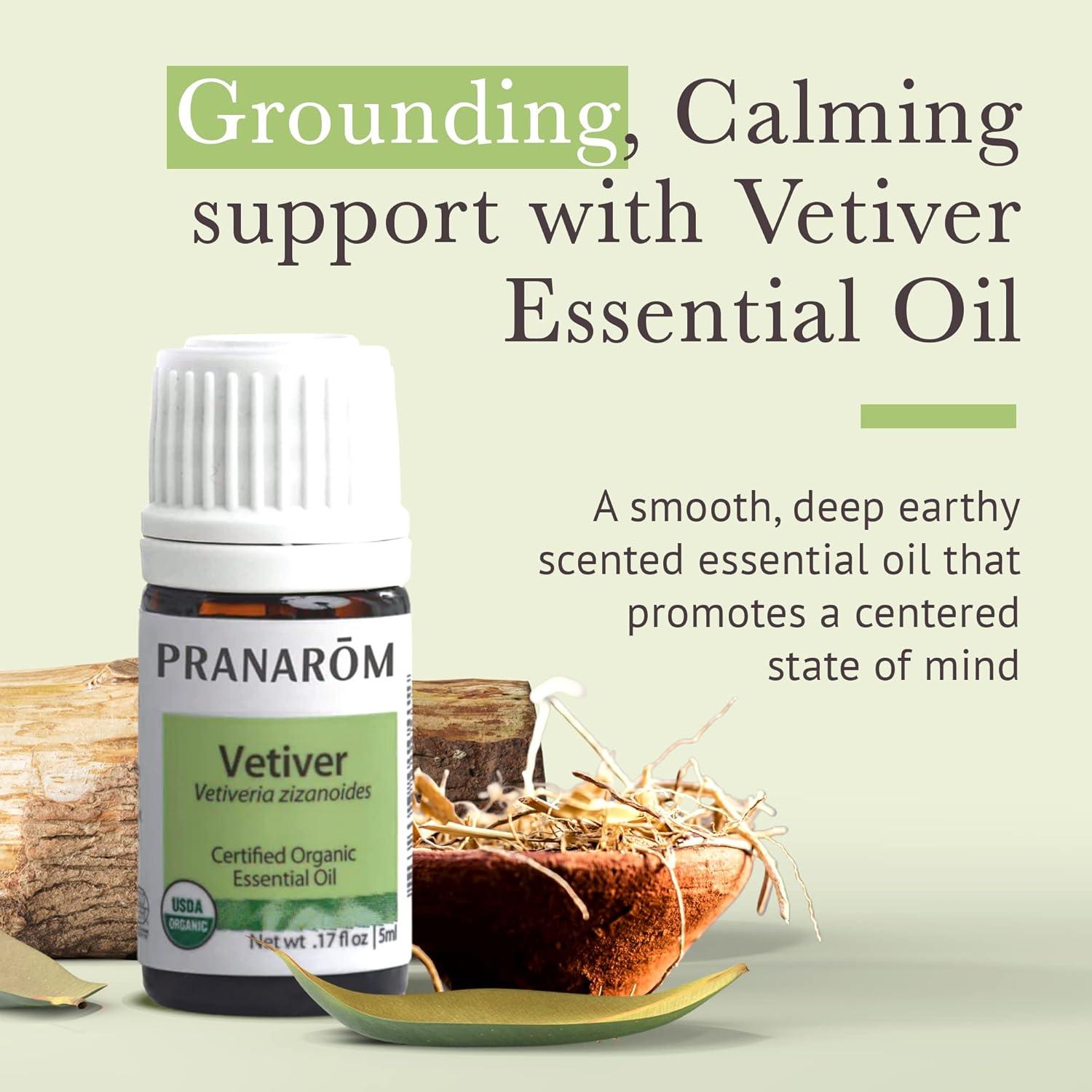 Aceite Esencial de Vetiver Orgánico Pranarom 5ml 100% Puro