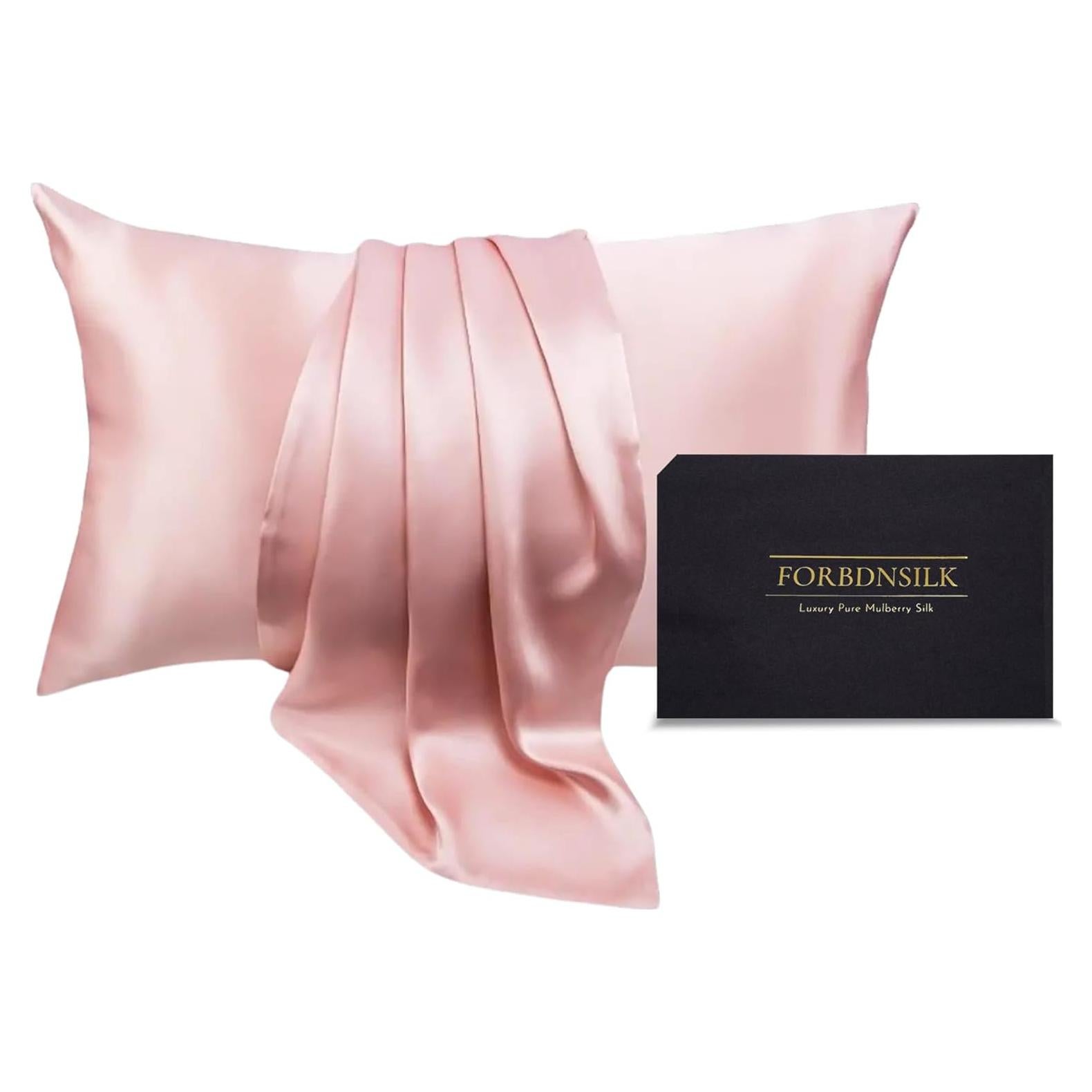 Funda de Almohada de Seda de Morera FORBDNSILK Rey Rosa 30 Momme