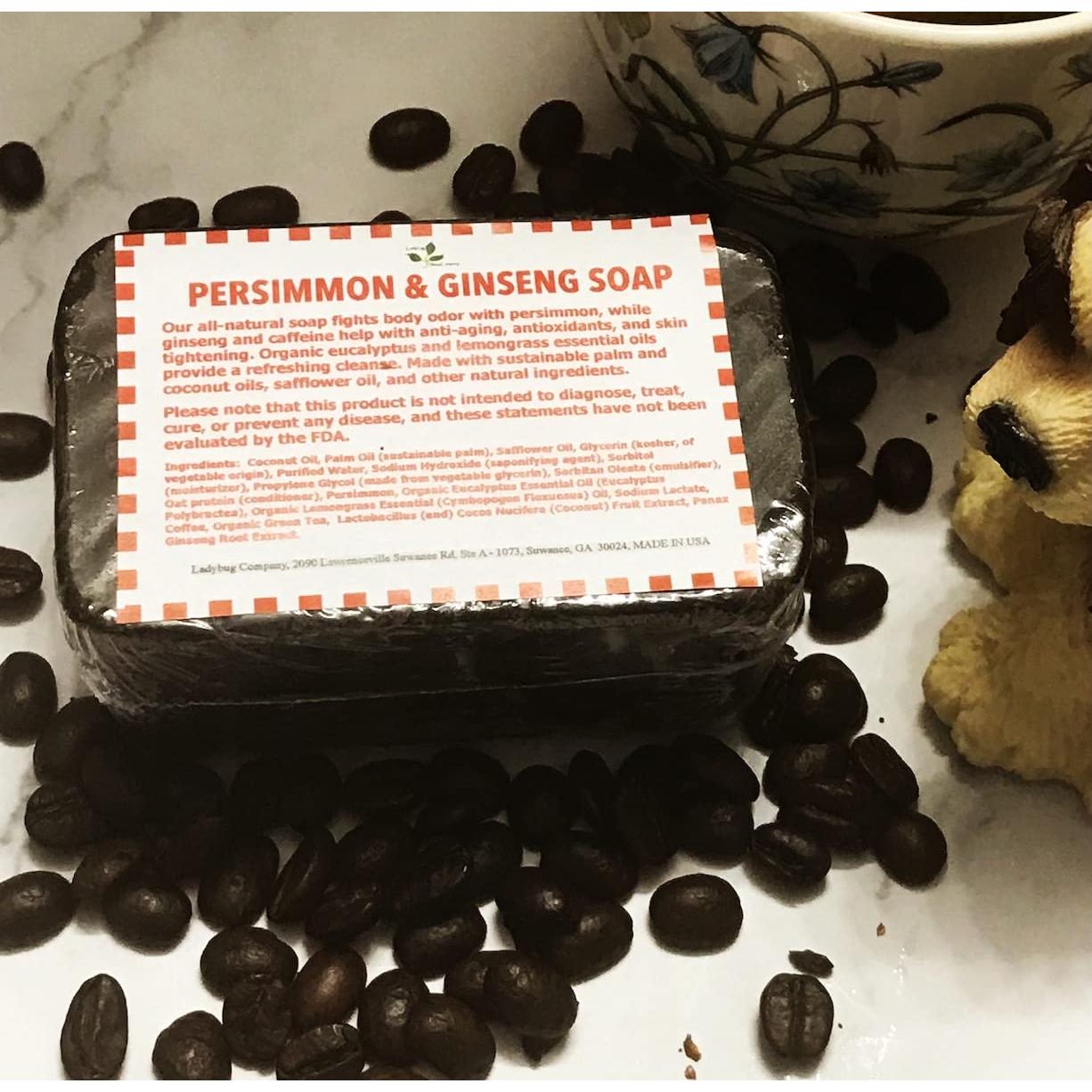 Jabón Desodorante Natural de Caqui Ladybug 6 Barras 184g