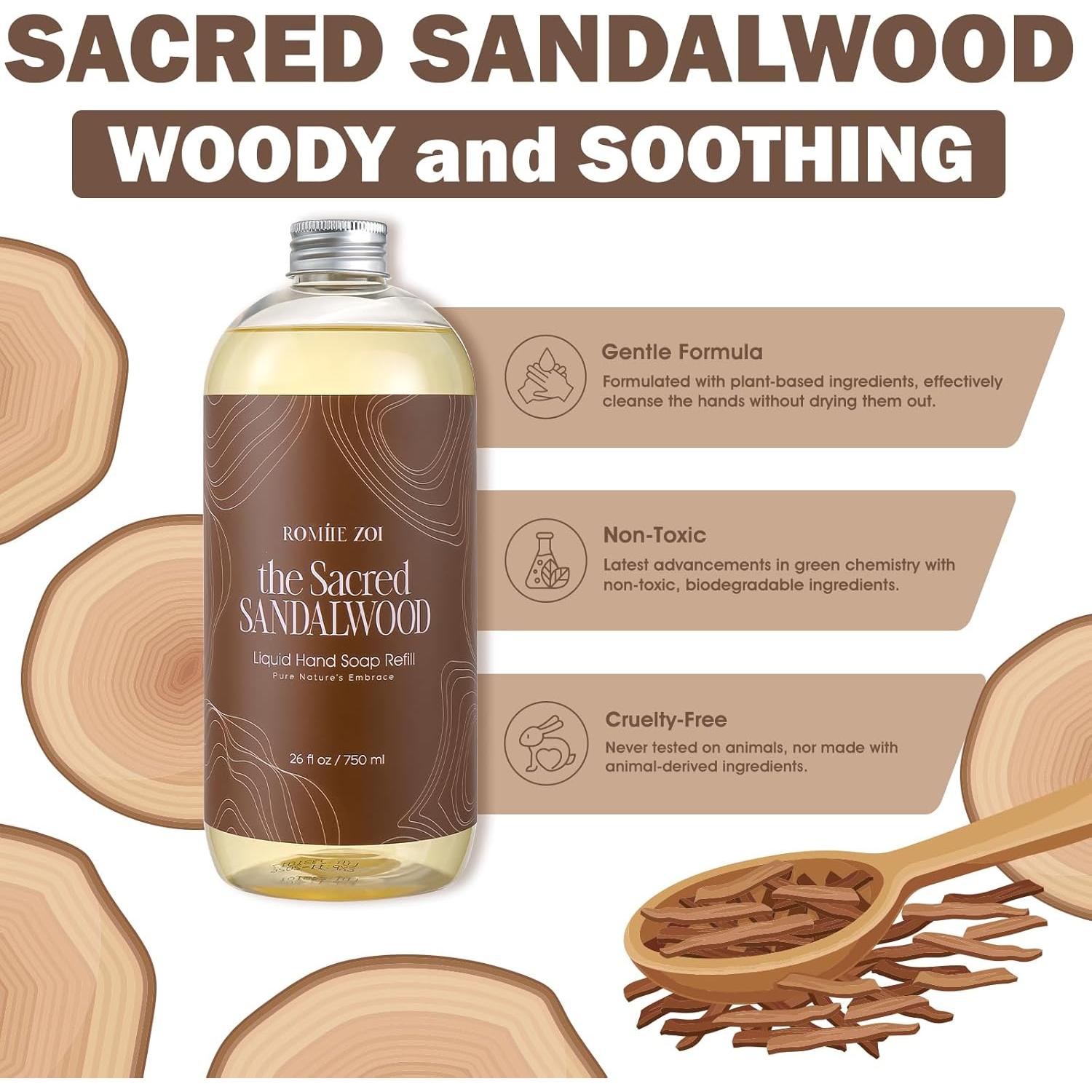 Juego de Recarga Jabón de Manos Líquido ROMIIE ZOI - 3 Paquetes 26 Oz